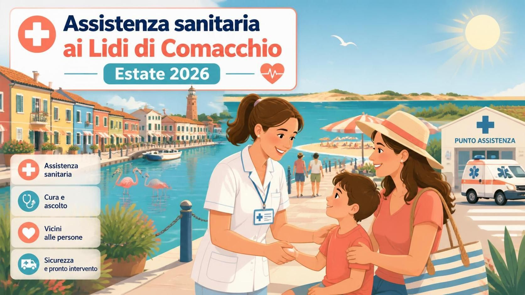 Potenziata l'assistenza sanitaria ai Lidi di Comacchio per la stagione estiva 2026