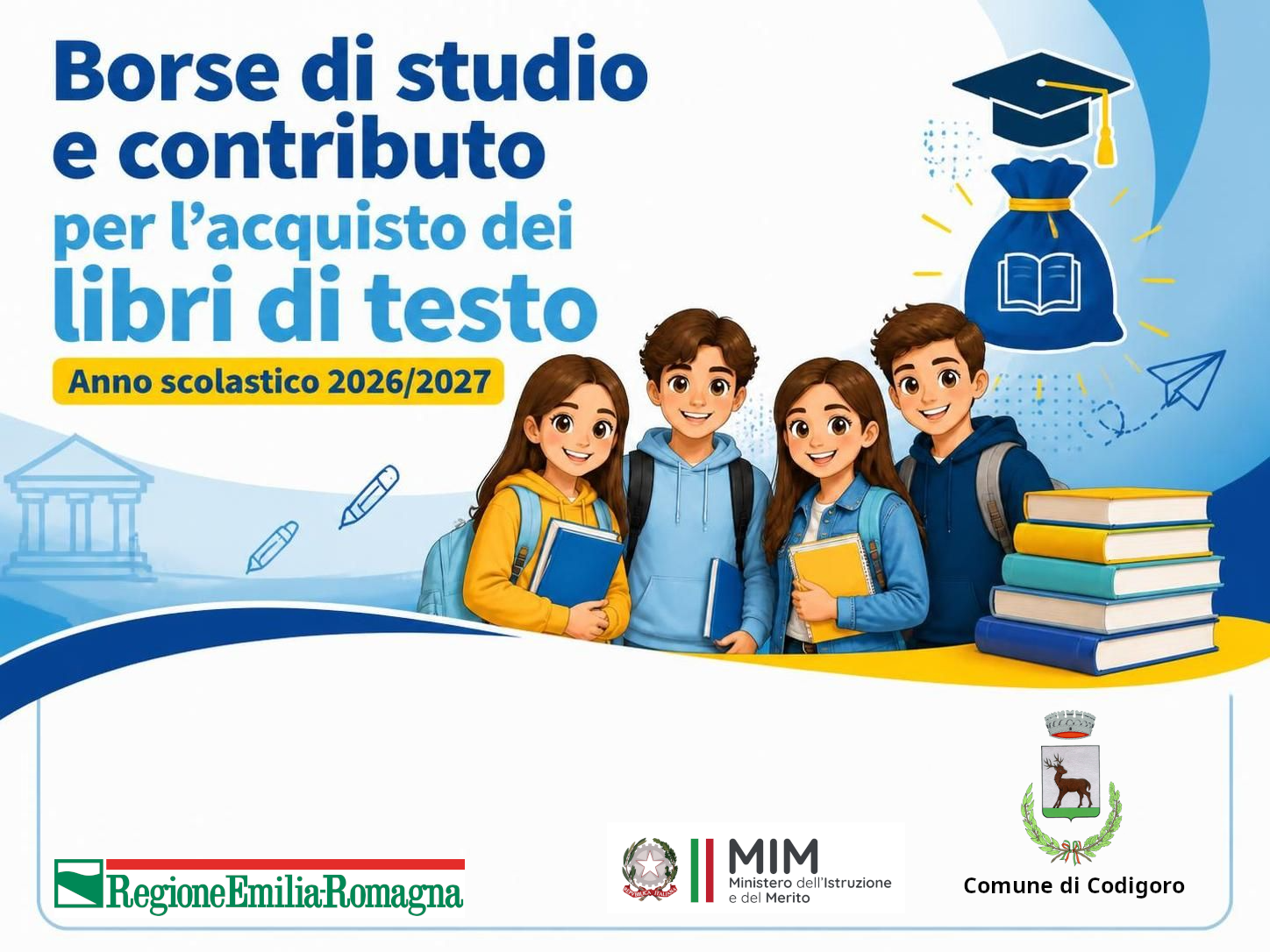 borse di studio e contributi per i libri di testo per l’anno scolastico 2026/2027