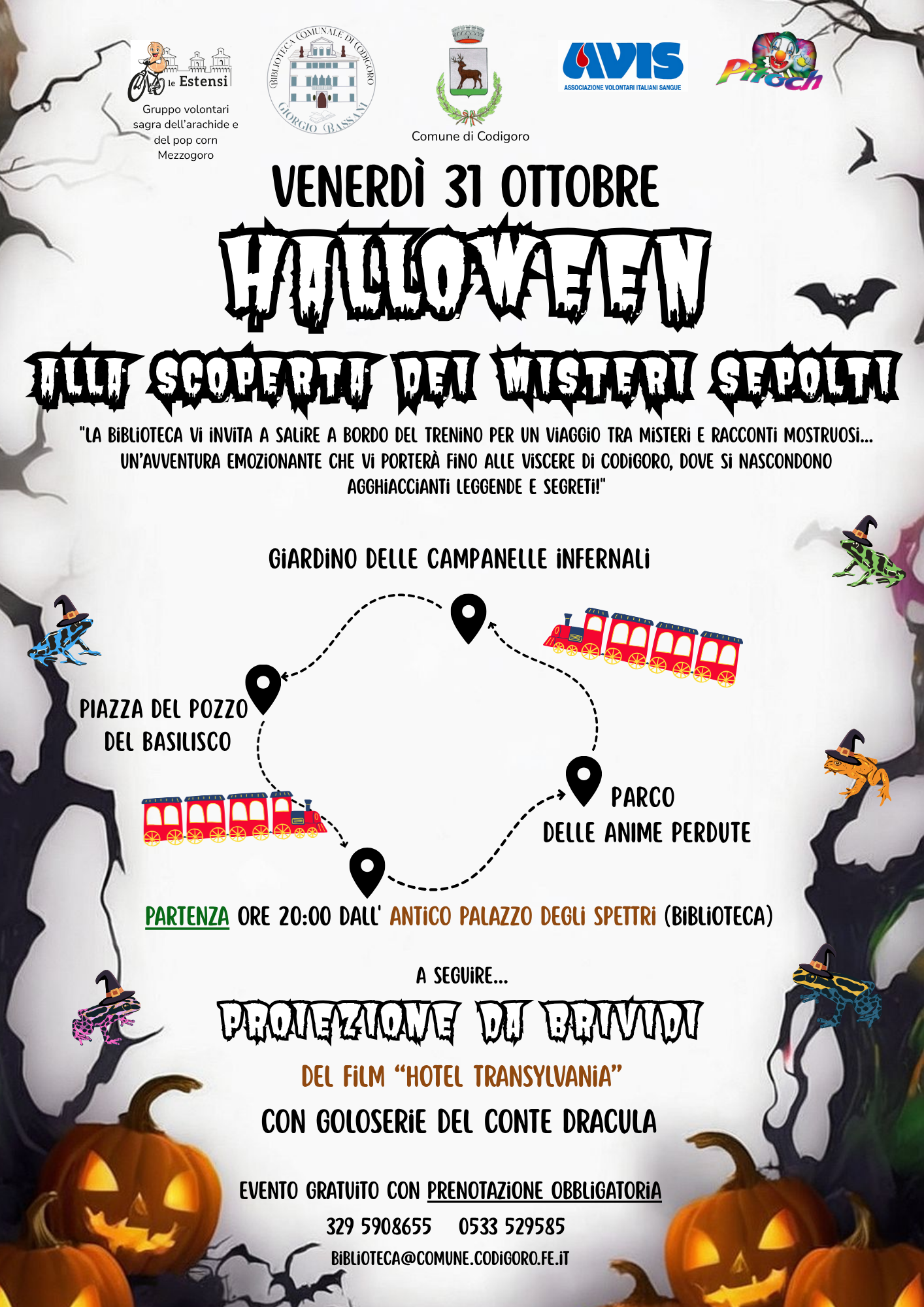 Piccoli mostri, streghe e vampiri di Codigoro... preparatevi a vivere una serata da paura!